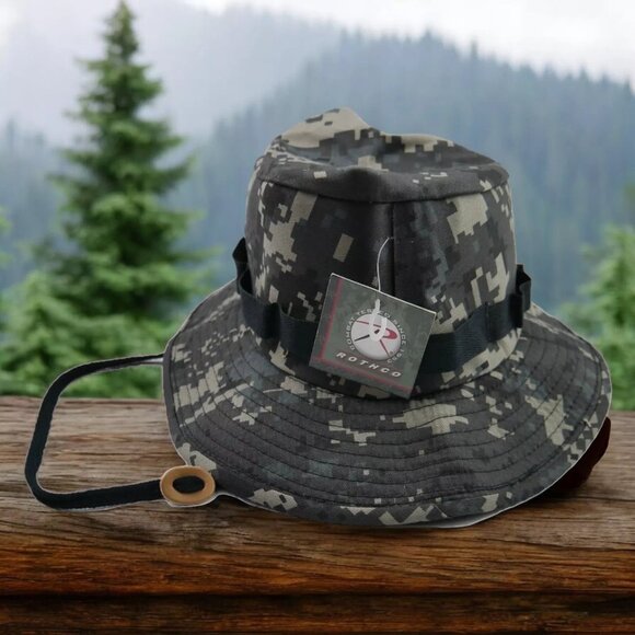 Rothco Bucket Hat Digital Camouflage Military Fishing Camping Boonie Mens Size M - Picture 1 of 6